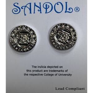 New South Carolina Gamecocks Women's Silver Stud Circle Earrings, NCAA